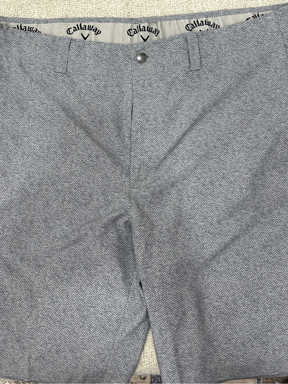 Callaway Men's Light Gray Textured Golf Shorts